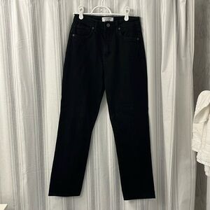 Reformation Liza Ultra High Rise Slim Straight Cropped Jean